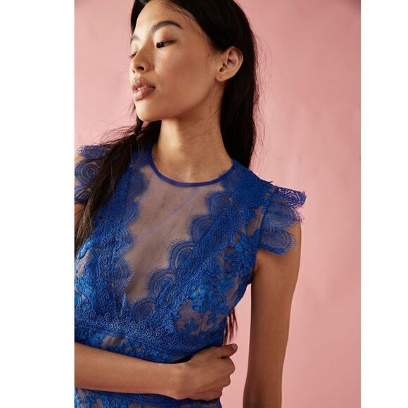 Free People Bronx and Banco Nina Cobalt Maxi Dress/ Size XS - Picture 6 of 13